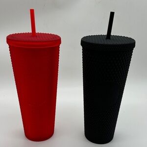 Starbucks Red and Black 2021 Studded Tumblers Textured Tumblers